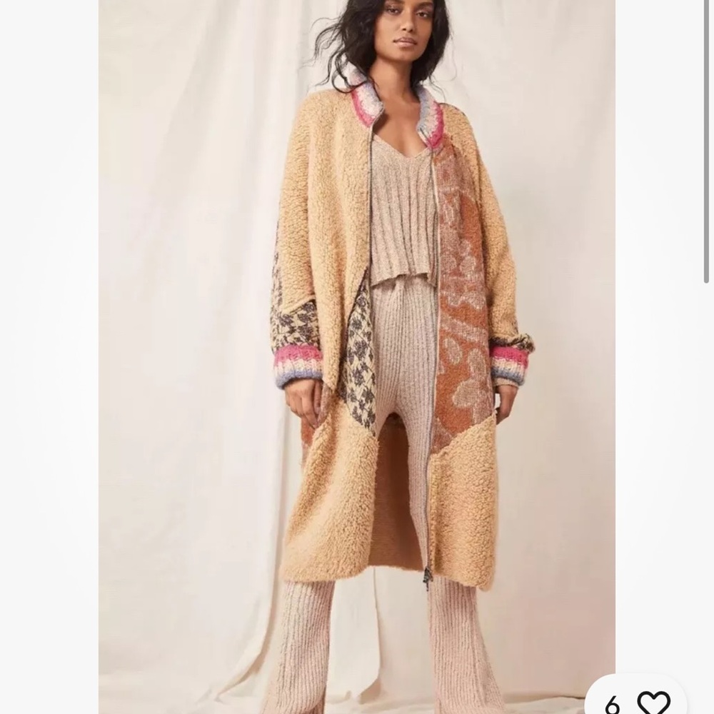NWOT Free People On The Bright Side Sweater Knit Coat Size XS/S